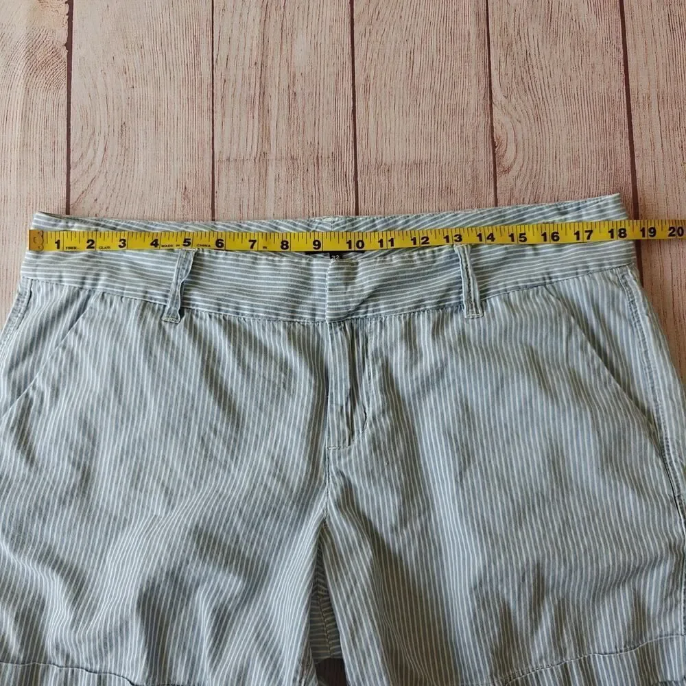 Dear John North Hampton novelty striped cuffed shorts sz 32